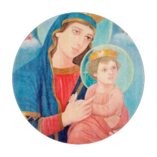 Our Lady of Perpetual Help Catholic Cutting Board