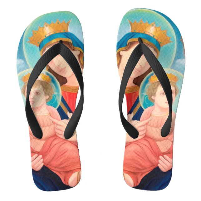 Our Lady of Perpetual Help Catholic Jandals (Footbed)