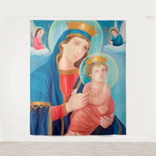 Our Lady of Perpetual Help Catholic Tapestry