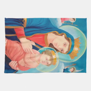 Our Lady of Perpetual Help Catholic Tea Towel