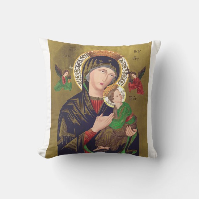 Our Lady of Perpetual Help Cushion (Front)