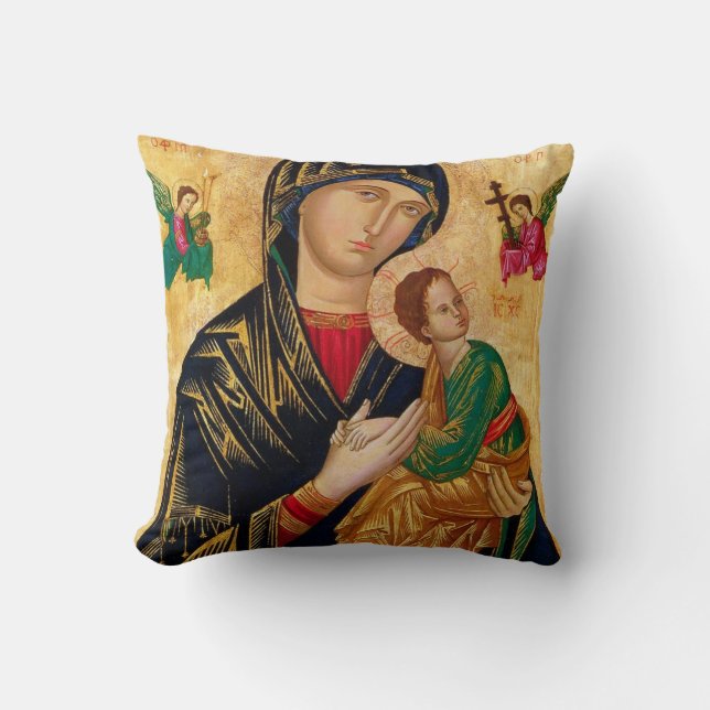 Our Lady of Perpetual Help Cushion (Front)