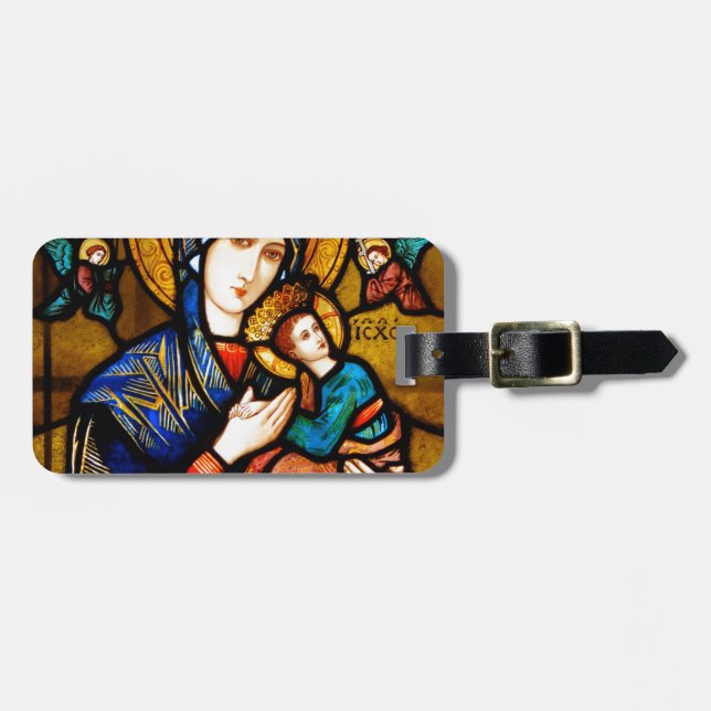 our lady of perpetual help luggage tag (Front Horizontal)