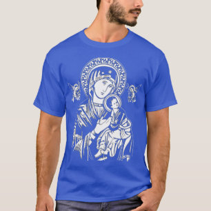 Our Lady Of Perpetual Help on navy 1 T-Shirt