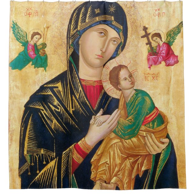 Our Lady Of Perpetual Help Shower Curtain (Front)