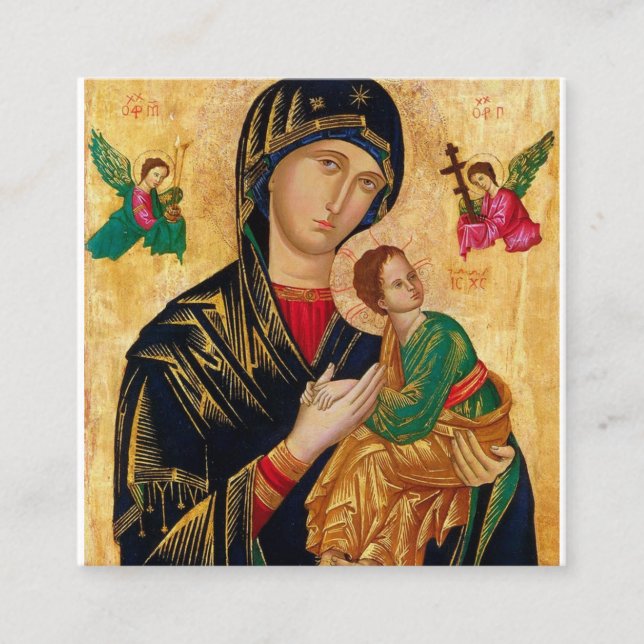 Our Lady of Perpetual Help Square Business Card (Front)