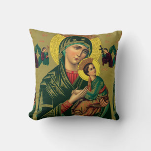 our lady of perpetual help throw pillow