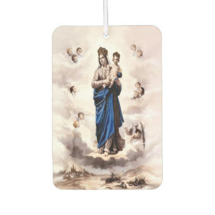 Our Lady of Prompt Succour BW Car Air Freshener