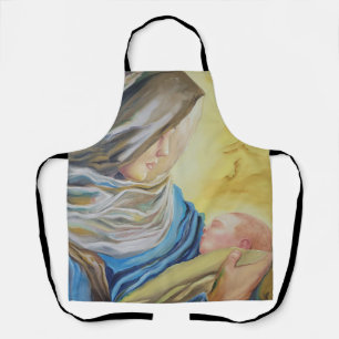 Our Lady of Silence holding baby Jesus Apron