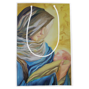 Our Lady of Silence holding baby Jesus Medium Gift Bag
