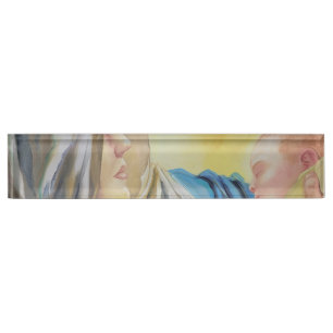 Our Lady of Silence holding baby Jesus Nameplate