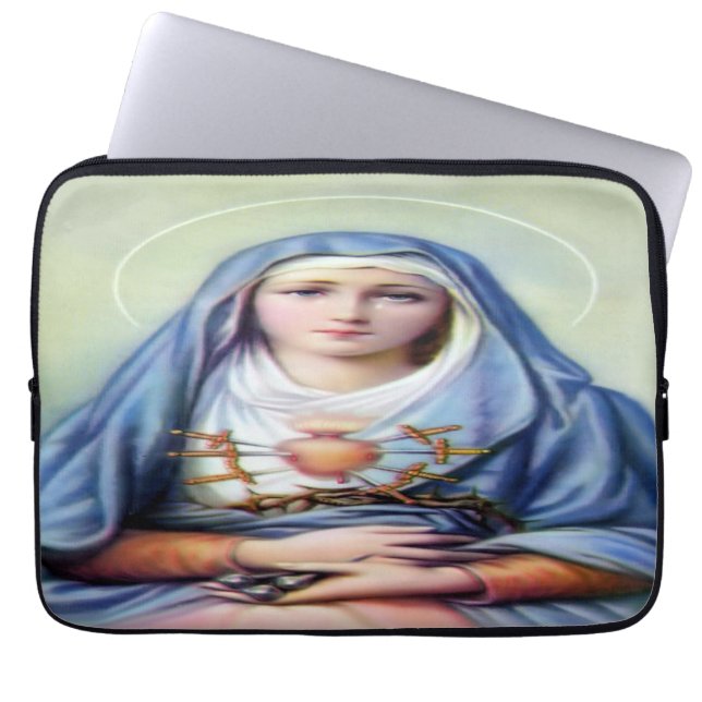 Our Lady of Sorrows Laptop Sleeve (Front)