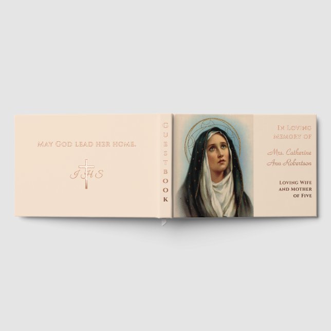 Our Lady of Sorrows Photo Funeral Guest Book (Full)