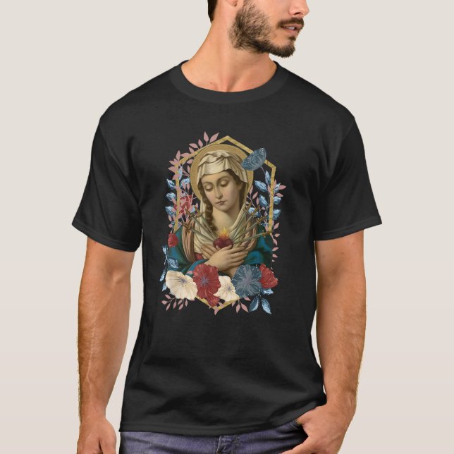 Our Lady of Sorrows Seven Dolours Piety Mater Dolo T-Shirt (Front)