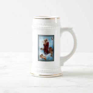 Our Lady of the Angels by William Bouguereau Beer Stein