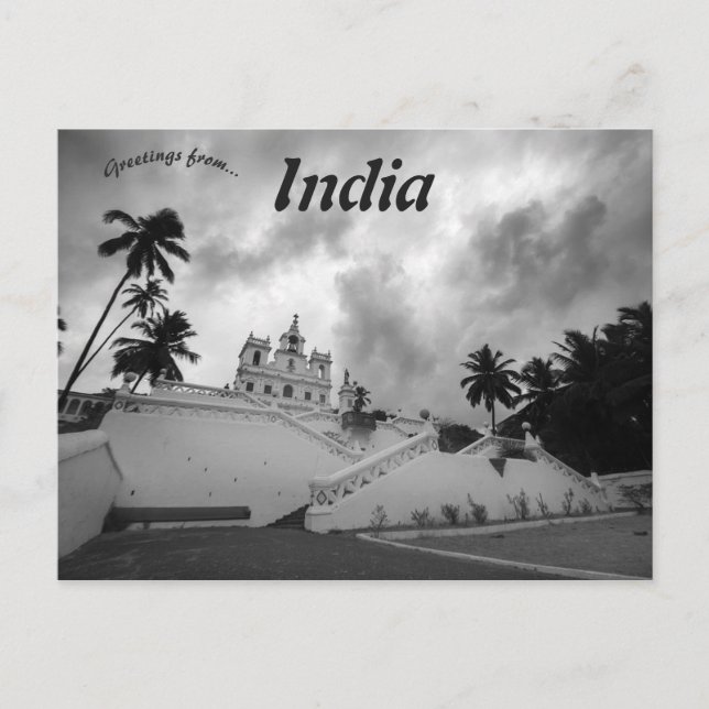 Our Lady of the Immaculate Conception  Goa India Postcard (Front)