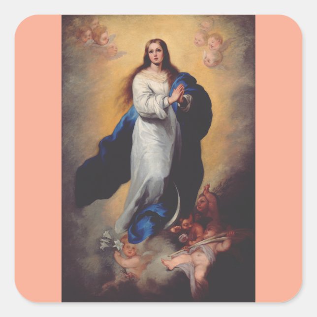 Our Lady of the Immaculate Conception Square Sticker (Front)