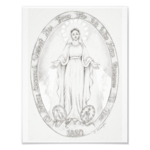 "Our Lady of the Miraculous Medal" Devotional Art Photo Print