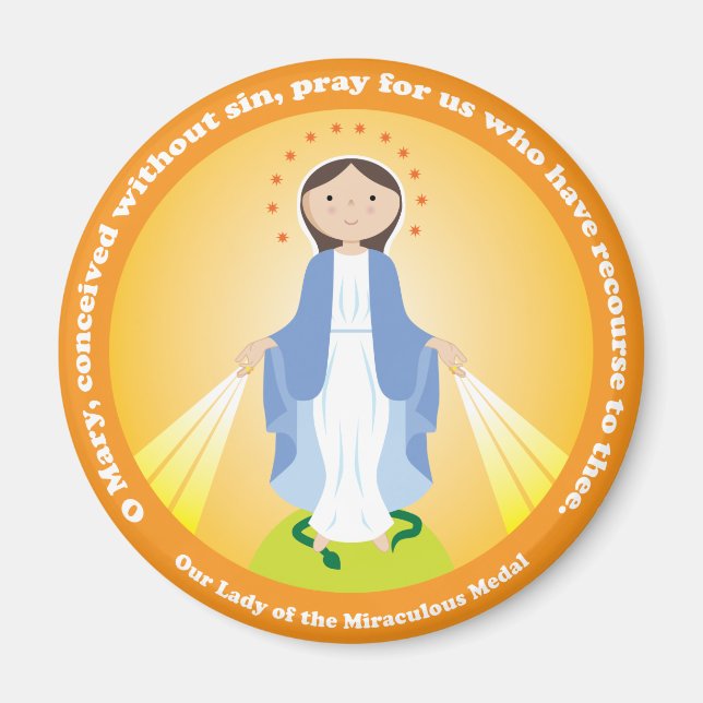 Our Lady of the Miraculous Medal Magnet (Front)