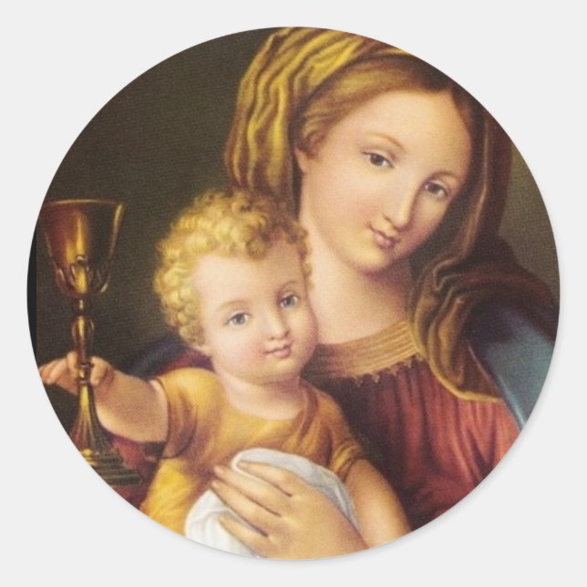 Our Lady of the Precious Blood of Jesus Classic Round Sticker (Front)