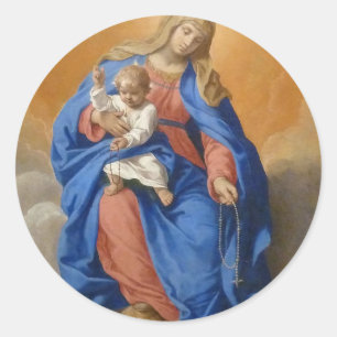 Our Lady Of The Rosary Classic Round Sticker