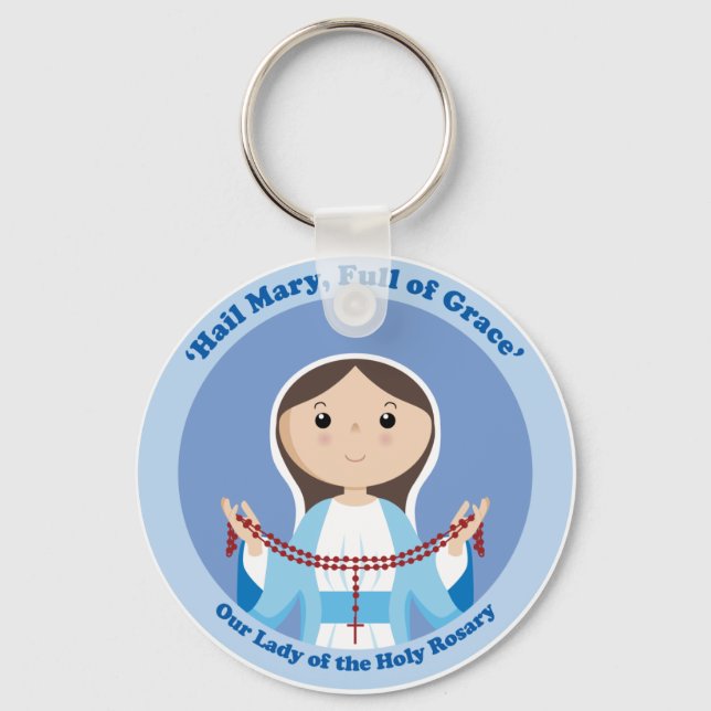 Our Lady of the Rosary Key Ring (Front)