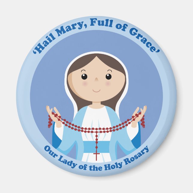 Our Lady of the Rosary Magnet (Front)