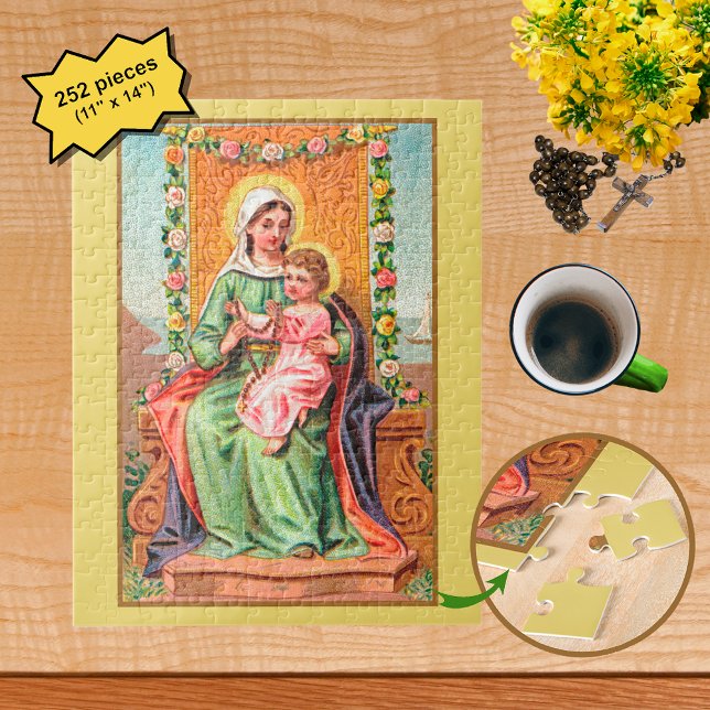 Our Lady of the Rosary with Christ Child Jigsaw Puzzle (Creator Uploaded)