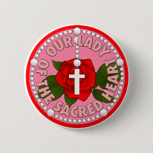 Our Lady of the Sacred Heart 6 Cm Round Badge