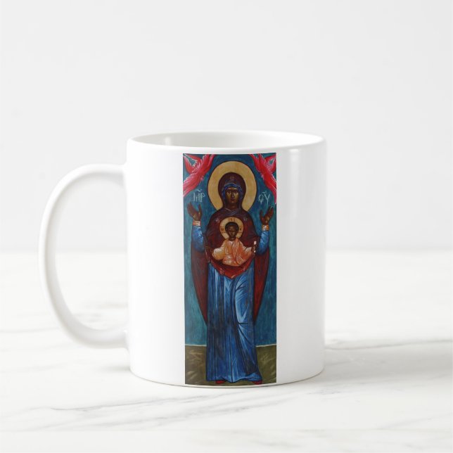 Our Lady of the Sign Eternal Light Art Print Coffee Mug (Left)