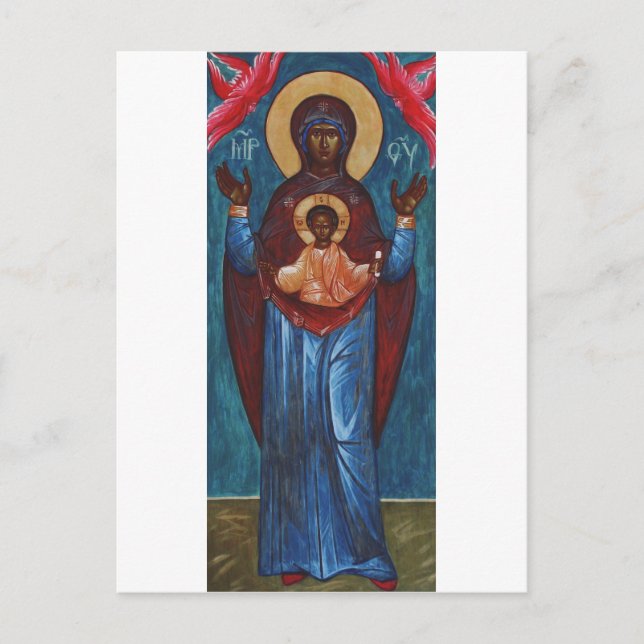 Our Lady of the Sign Eternal Light Art Print Postcard (Front)