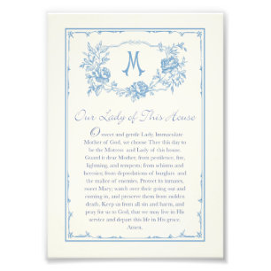 Our Lady of This House Prayer Printable 5x7 Photo Print