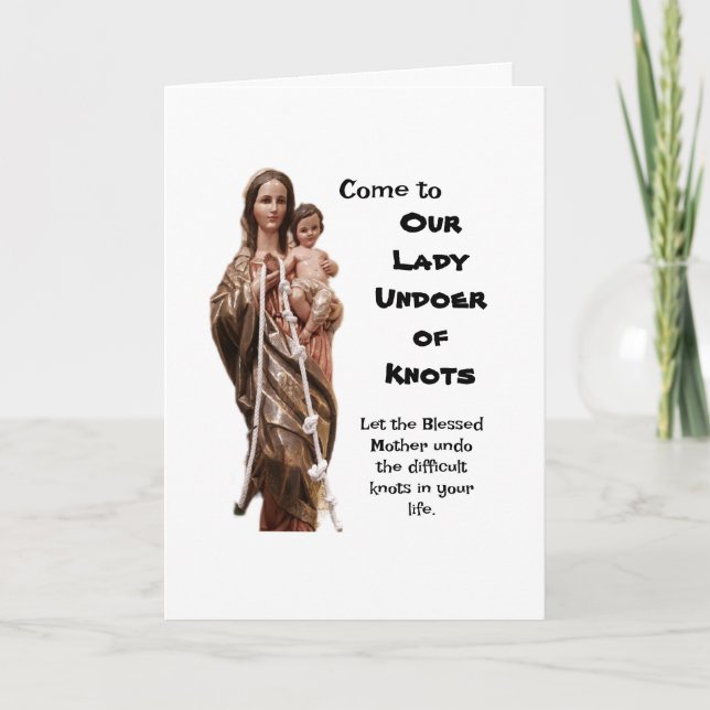 Our Lady Undoer of Knots Card (Front)