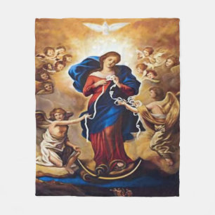Our Lady Undoer of Knots Fleece Blanket