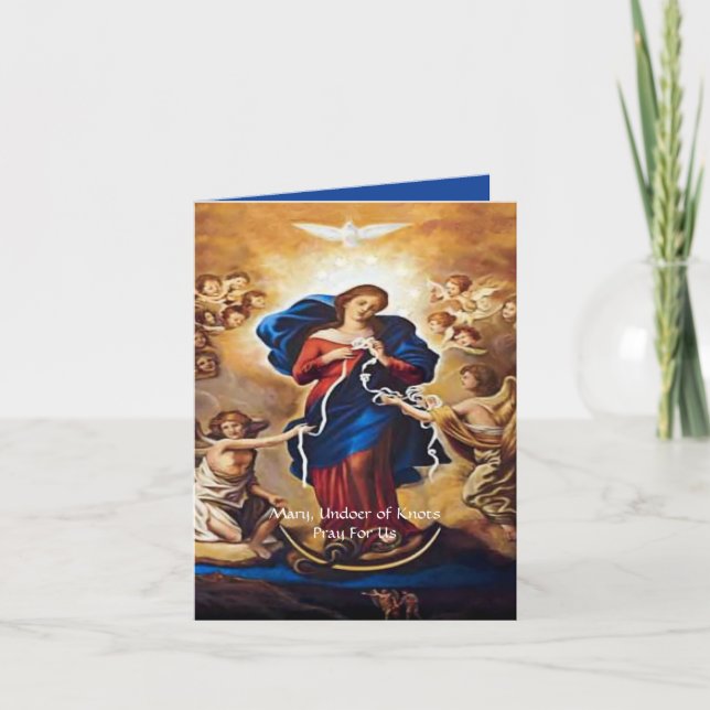 Our Lady Undoer of Knots Prayer Holiday Card (Front)