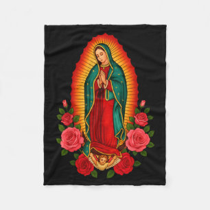 Our Lady Virgen De Guadalupe Saint Virgin Mary - C Fleece Blanket