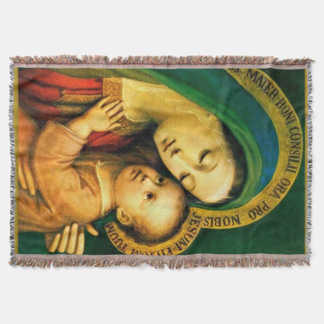 Our Lady Virgin Mary of Good Counsel Blanket (Front)