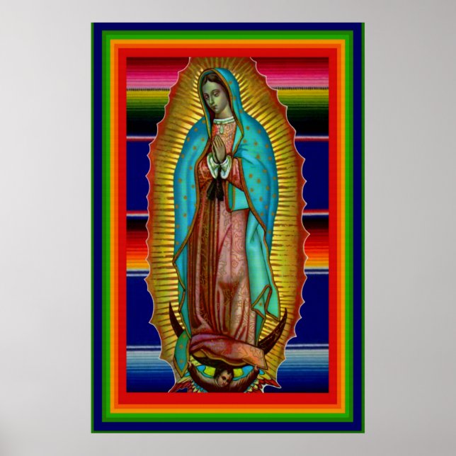 Our Lady Virgin Mary of Guadalupe Zarape Poster (Front)