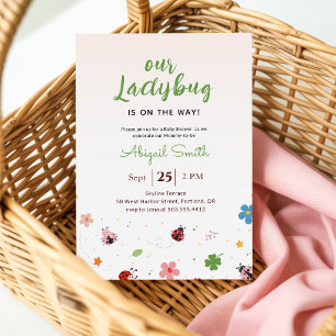 Our Ladybug Girl Baby Shower Invitation