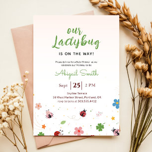 Our Ladybug Girl Baby Shower Invitation