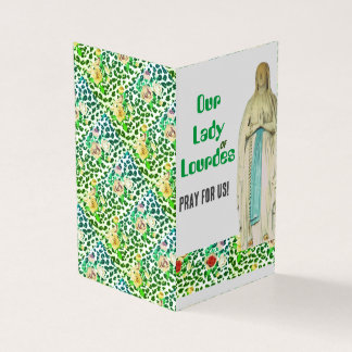 Our Lafy of Lourdes Pray Card