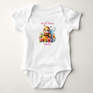 Our Lil' Honey   Honeybee themed Personalised Baby Bodysuit