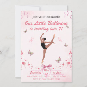 Our Little Ballerina Birthday Invitation