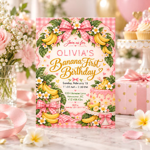 Our Little Banana Turns One Invitation