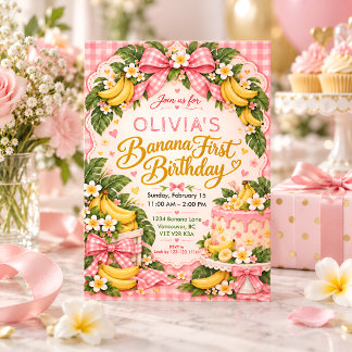 Our Little Banana Turns One Invitation