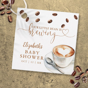 Our Little Bean Is Brewing Coffee Baby Shower Favour Tags