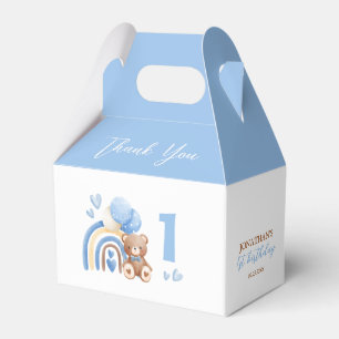 Our Little Bear Rainbow Balloon Birthday Favour Box