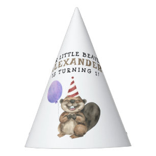 Our Little Beaver 1st Birthday Party Party Hat