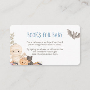 Our Little Boo Books for Baby Shower Enclosure Card