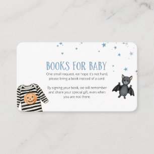 Our Little Boo Books for Baby Shower Enclosure Card